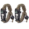 5-in-1 Survival Paracord Bracelet – Compass, Fire Starter & Emergency Whistle