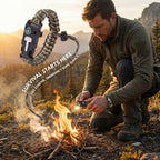 5-in-1 Survival Paracord Bracelet – Compass, Fire Starter & Emergency Whistle