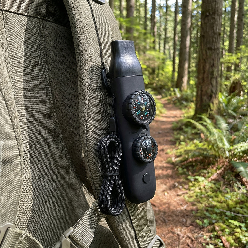 5-in-1 Outdoor Survival Tool – Whistle, Flashlight, Compass & More