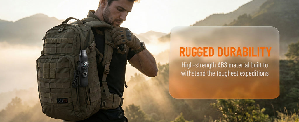 5-in-1 Outdoor Survival Tool – Whistle, Flashlight, Compass & More