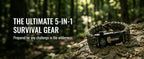 5-in-1 Survival Paracord Bracelet – Compass, Fire Starter & Emergency Whistle