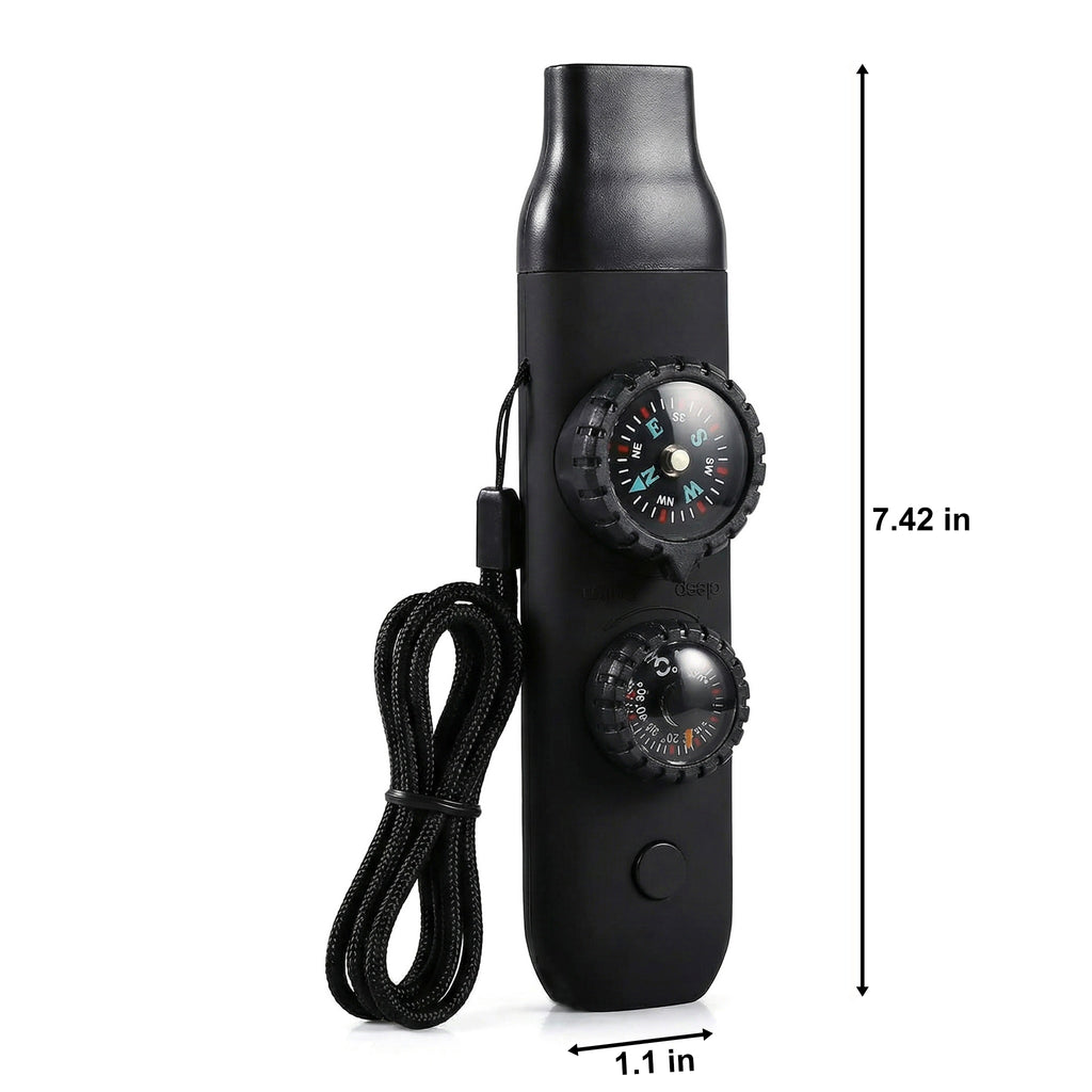 5-in-1 Outdoor Survival Tool – Whistle, Flashlight, Compass & More