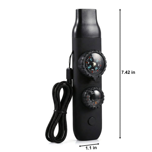 5-in-1 Outdoor Survival Tool – Whistle, Flashlight, Compass & More